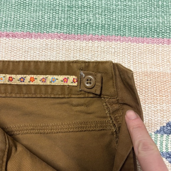 Vintage Gap Girls 14 Embroidered Stretch Flare Jeans Flower Lace Up Fly - Picture 5 of 10